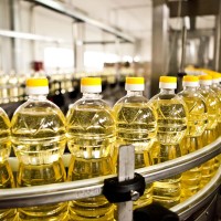 Factory for the production of edible oils. Shallow DOFF. Selective focus.